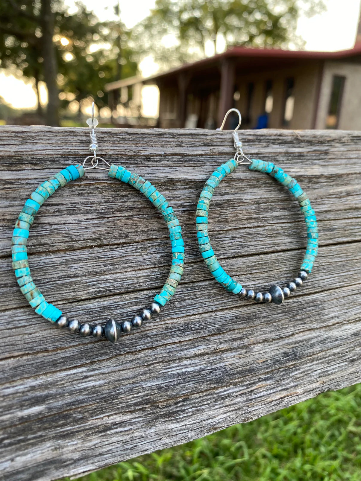 Hoop Earrings with Sterling Silver Pearls