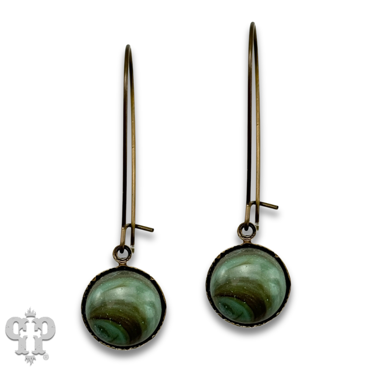 Turquoise cabochon earring