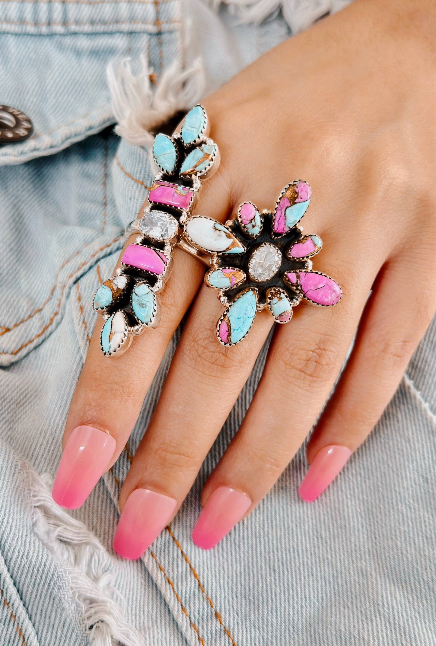Western Chic Cotton Candy Ring