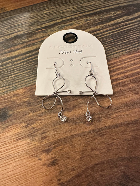 Rhinestone Bow Earrings