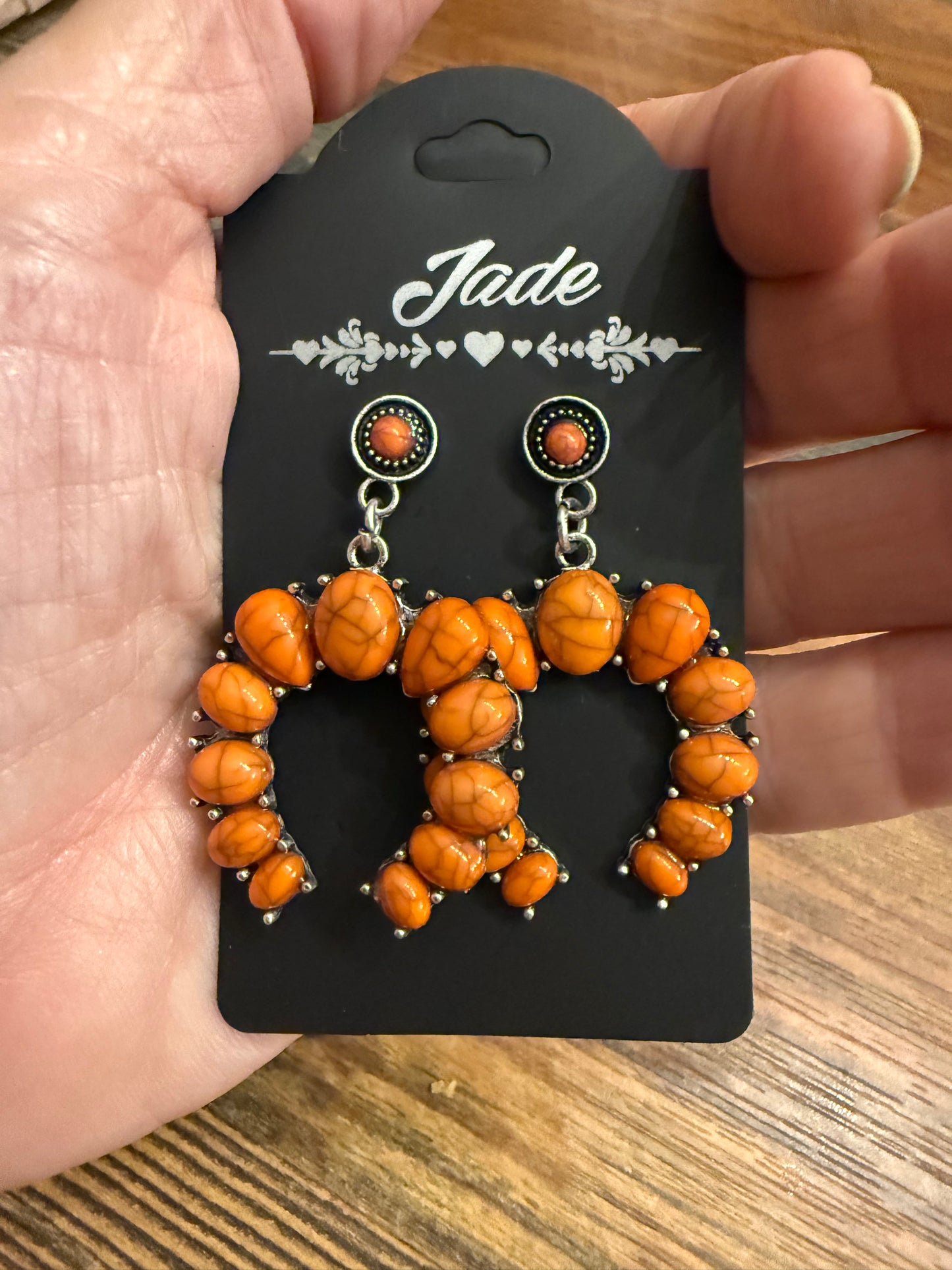 Jade Horseshoe Earrings