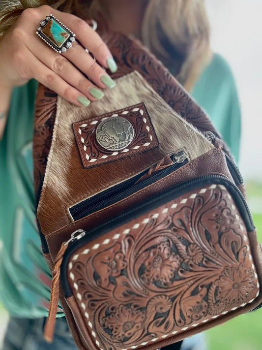 Cowhide Sling Bag
