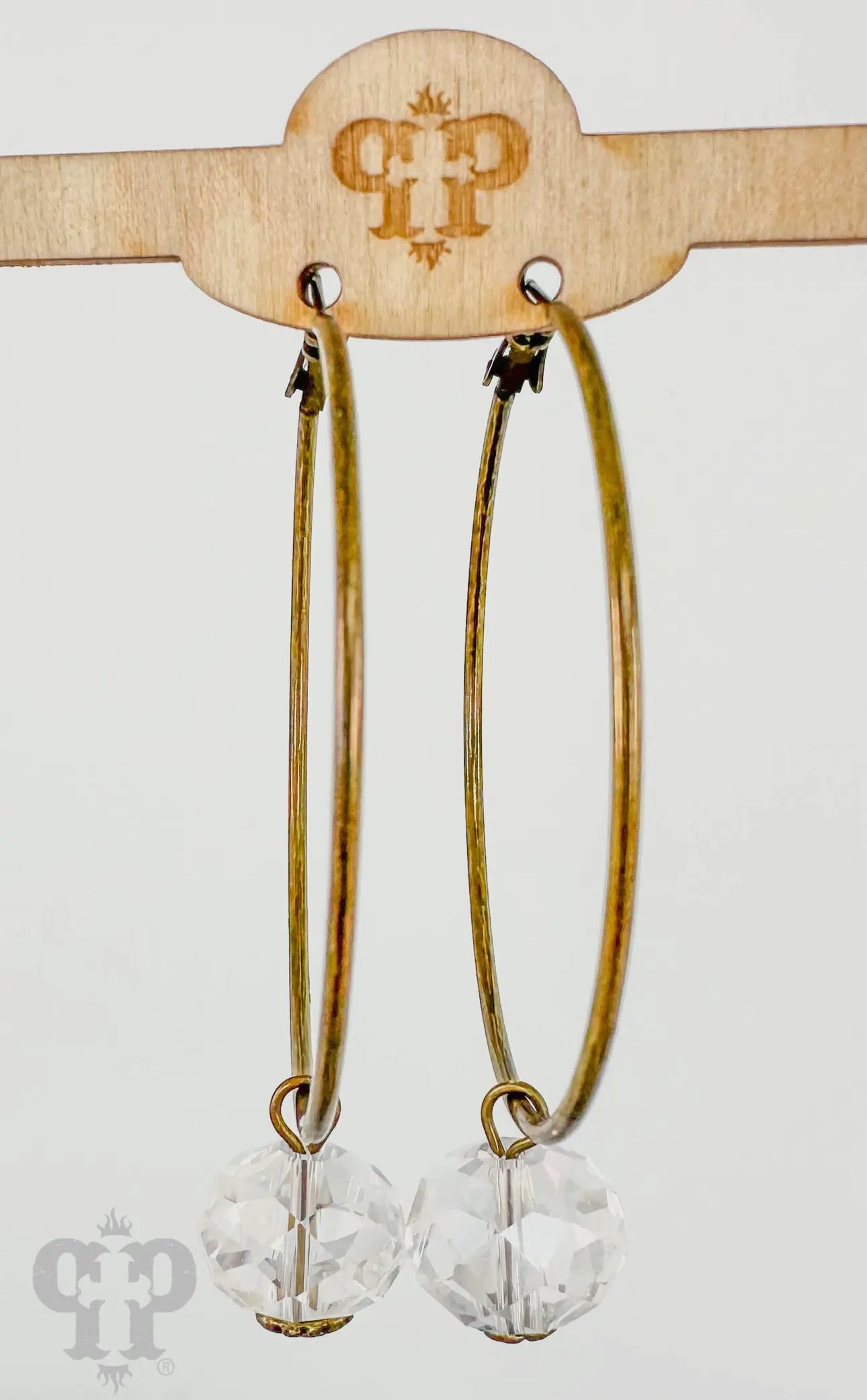 Hoop and Bead Drop Earring