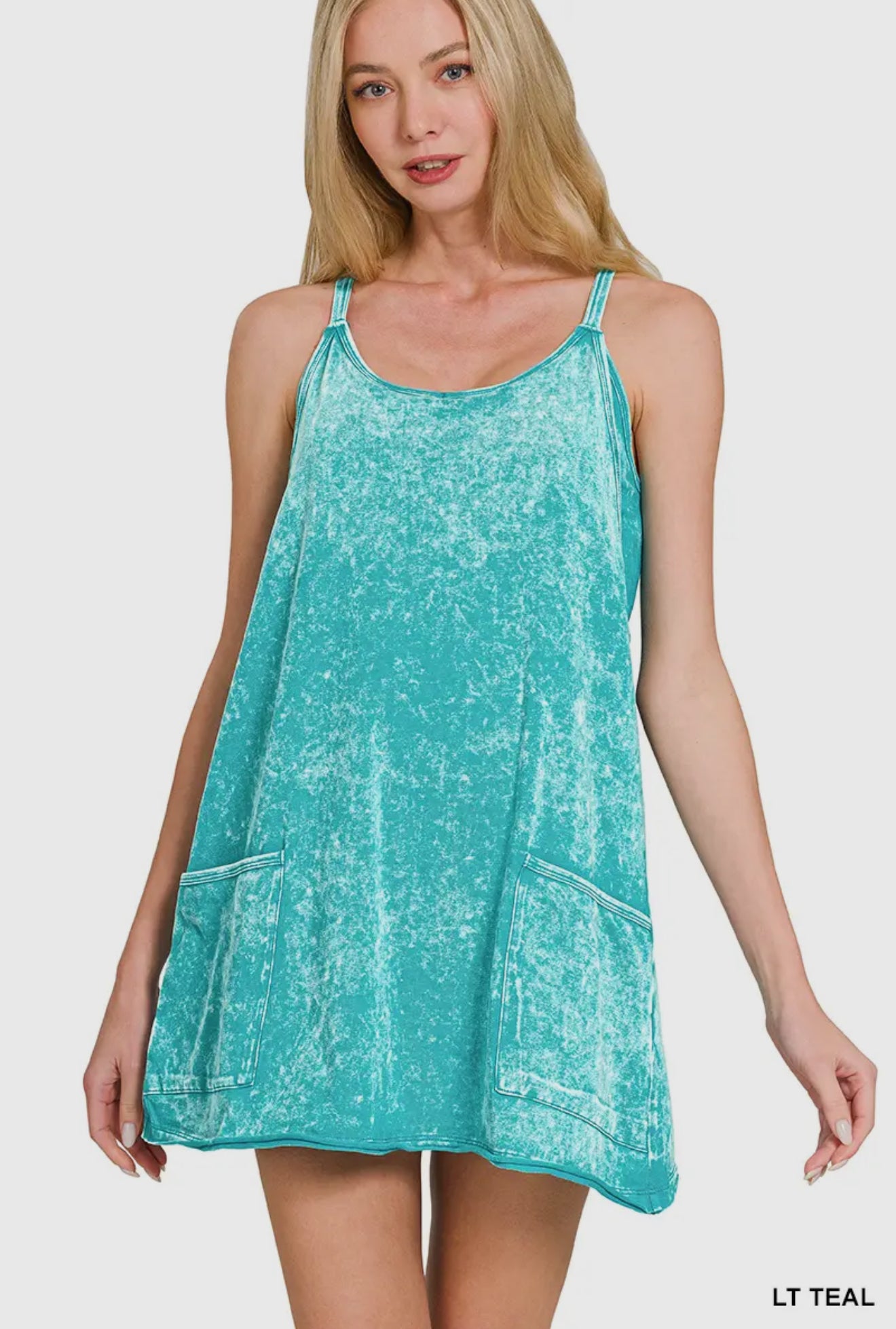 Knit Mini Dress with Shorts Inside 