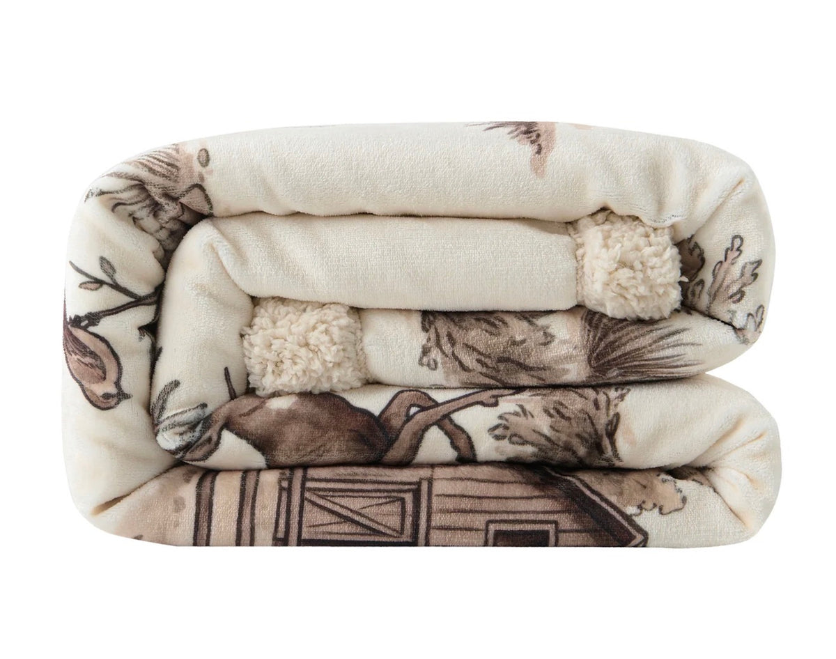 Western Range - Campfire Sherpa Throw