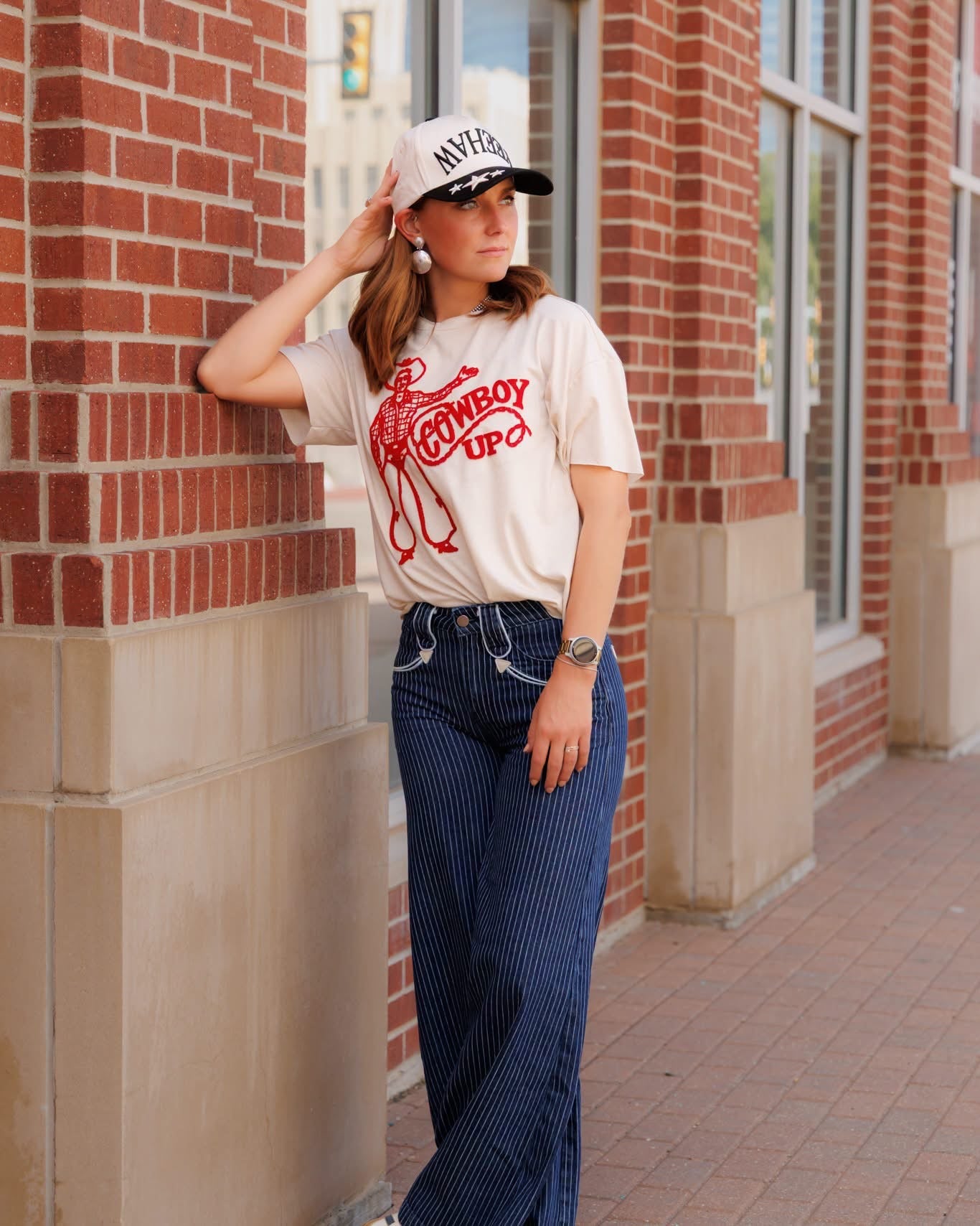 Howdy Hanny Wide Legged Pin Stripe Pant