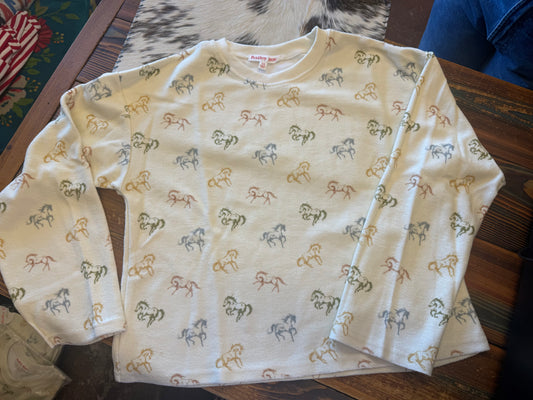 Wild Horses Vintage Western Top 🐎