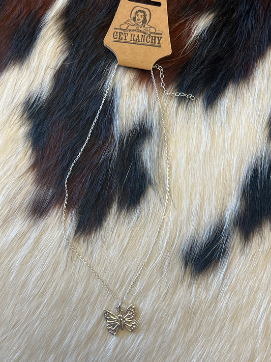 Sterling Butterfly Necklace