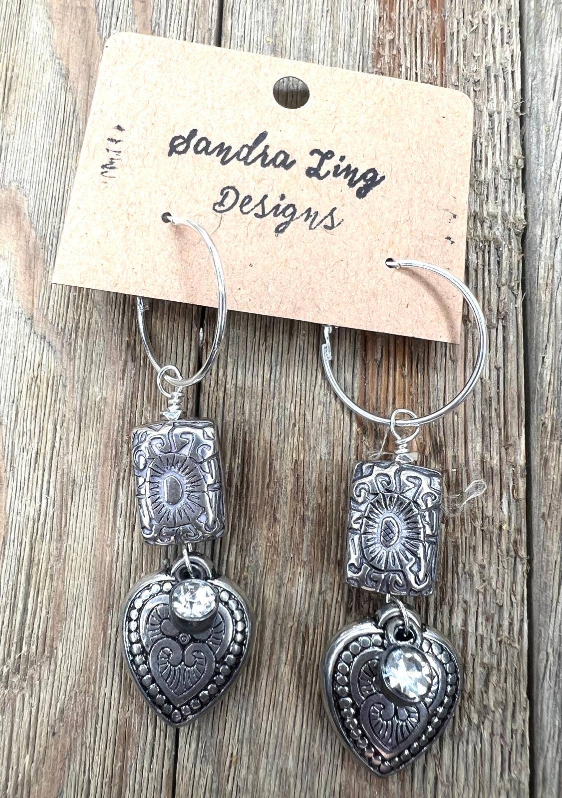 🌵 Desert Sun Heart Earrings