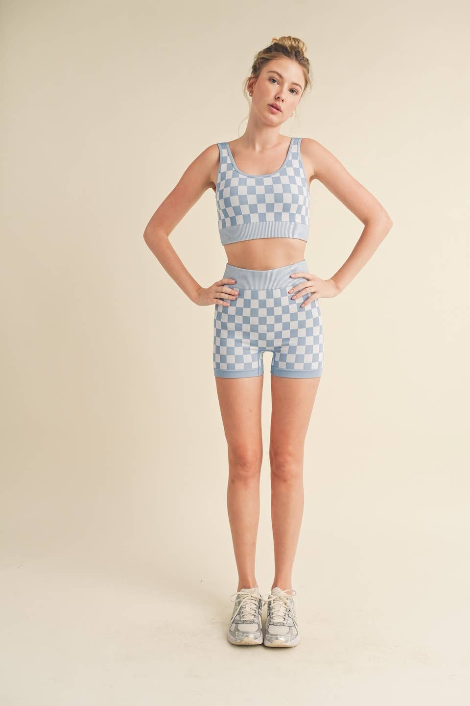 Checkmate Cropped Two Piece Set