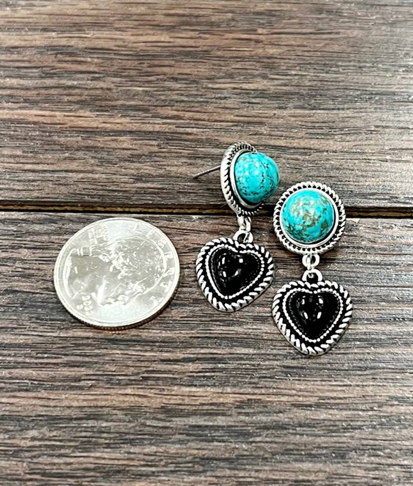 723706, 9mm Heart Stone, Post Earrings