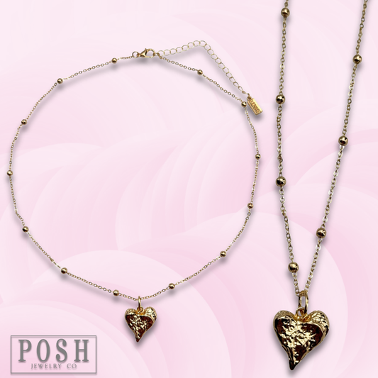 Gold heart necklace
