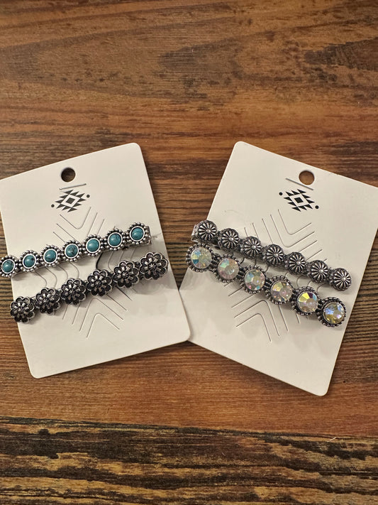 Concho Alligator Hair Clip