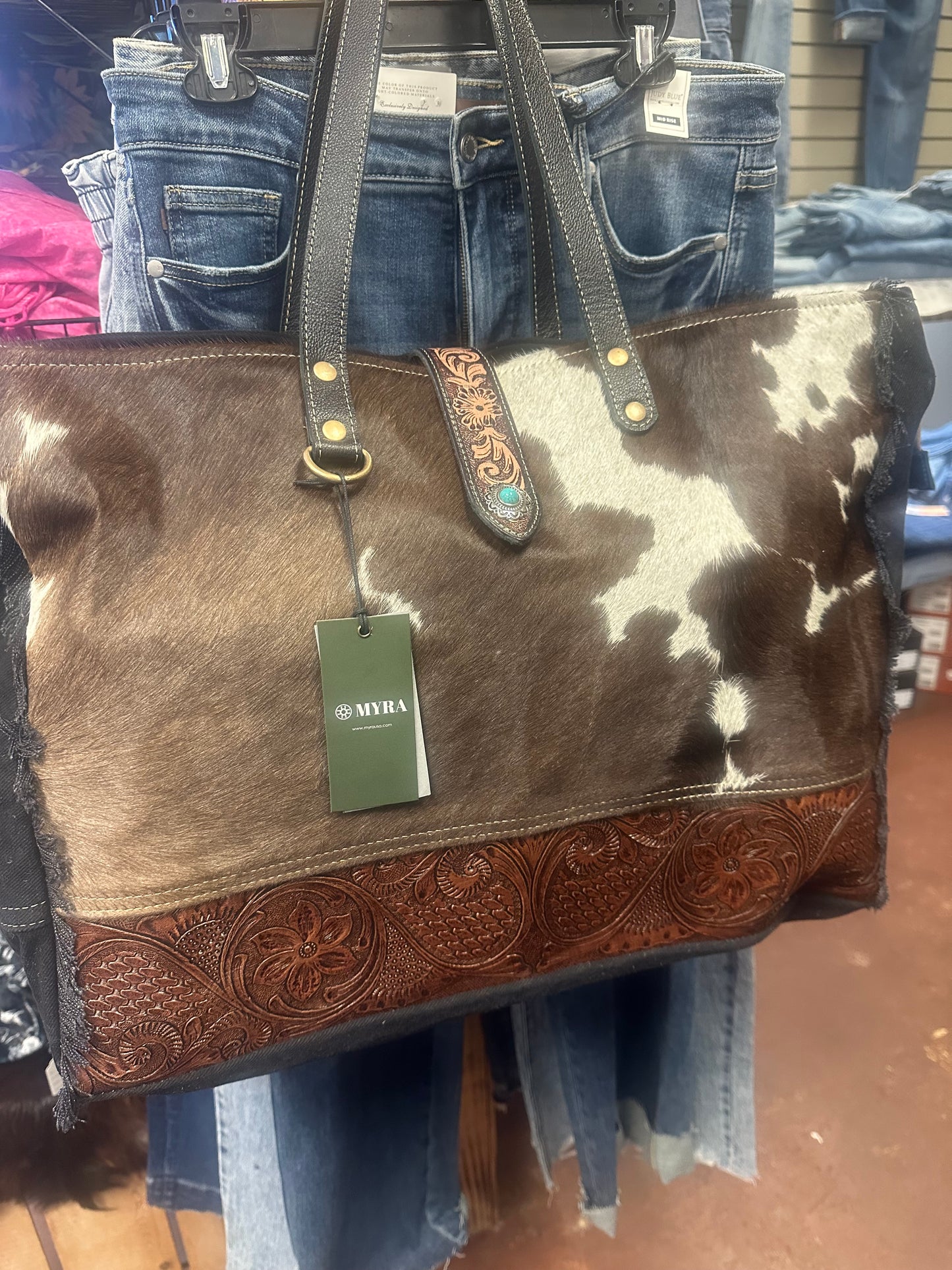 Comely Hand Tooled Weekender Bag