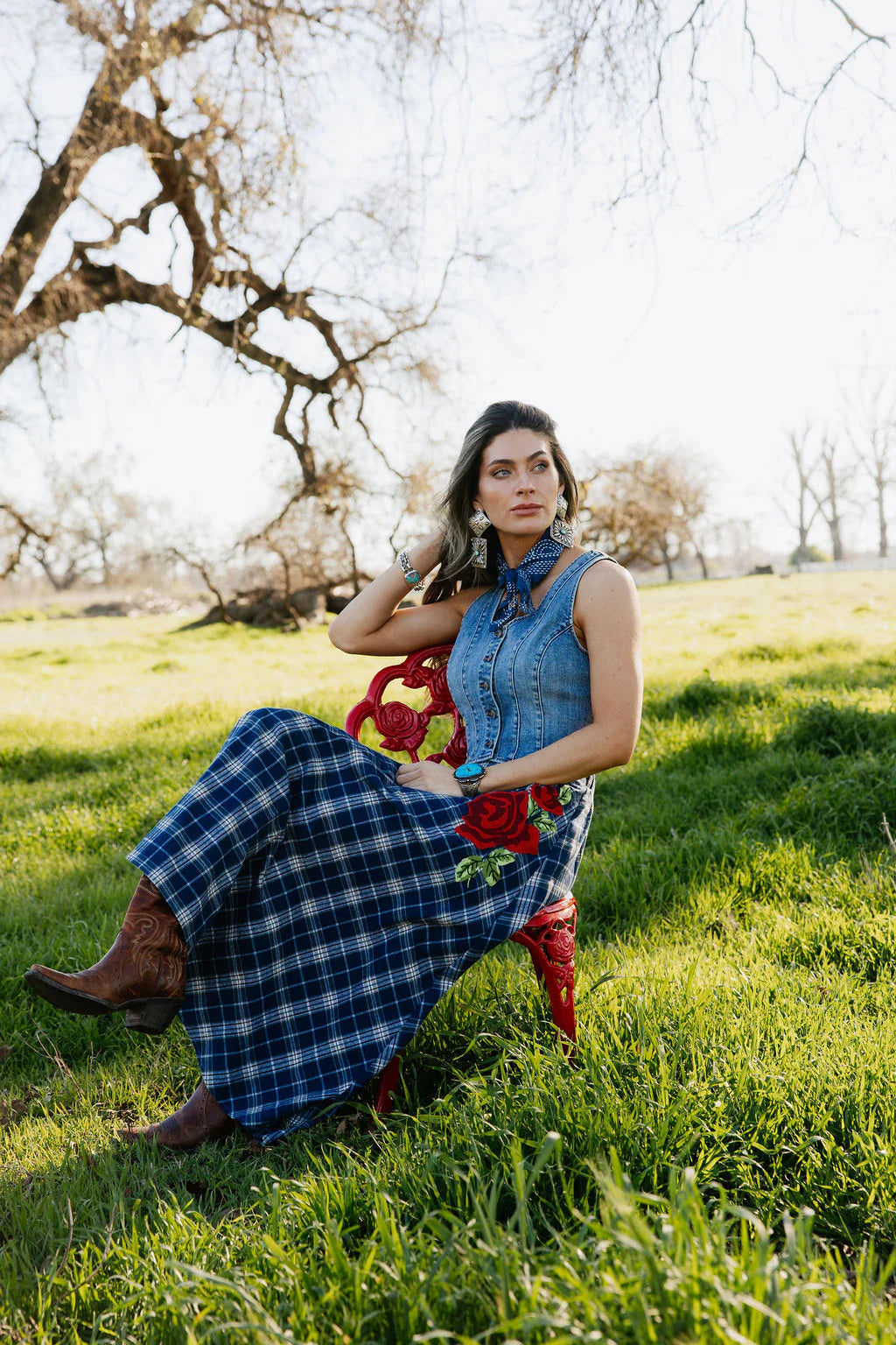 SWEET BLUE RODEO SKIRT by Rodeo Quincy