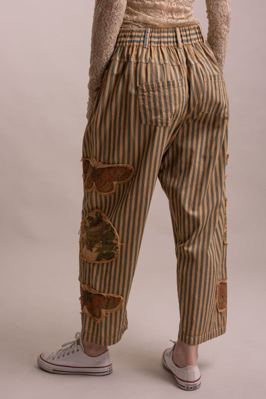 STRIPED PATCHWORK PANTS