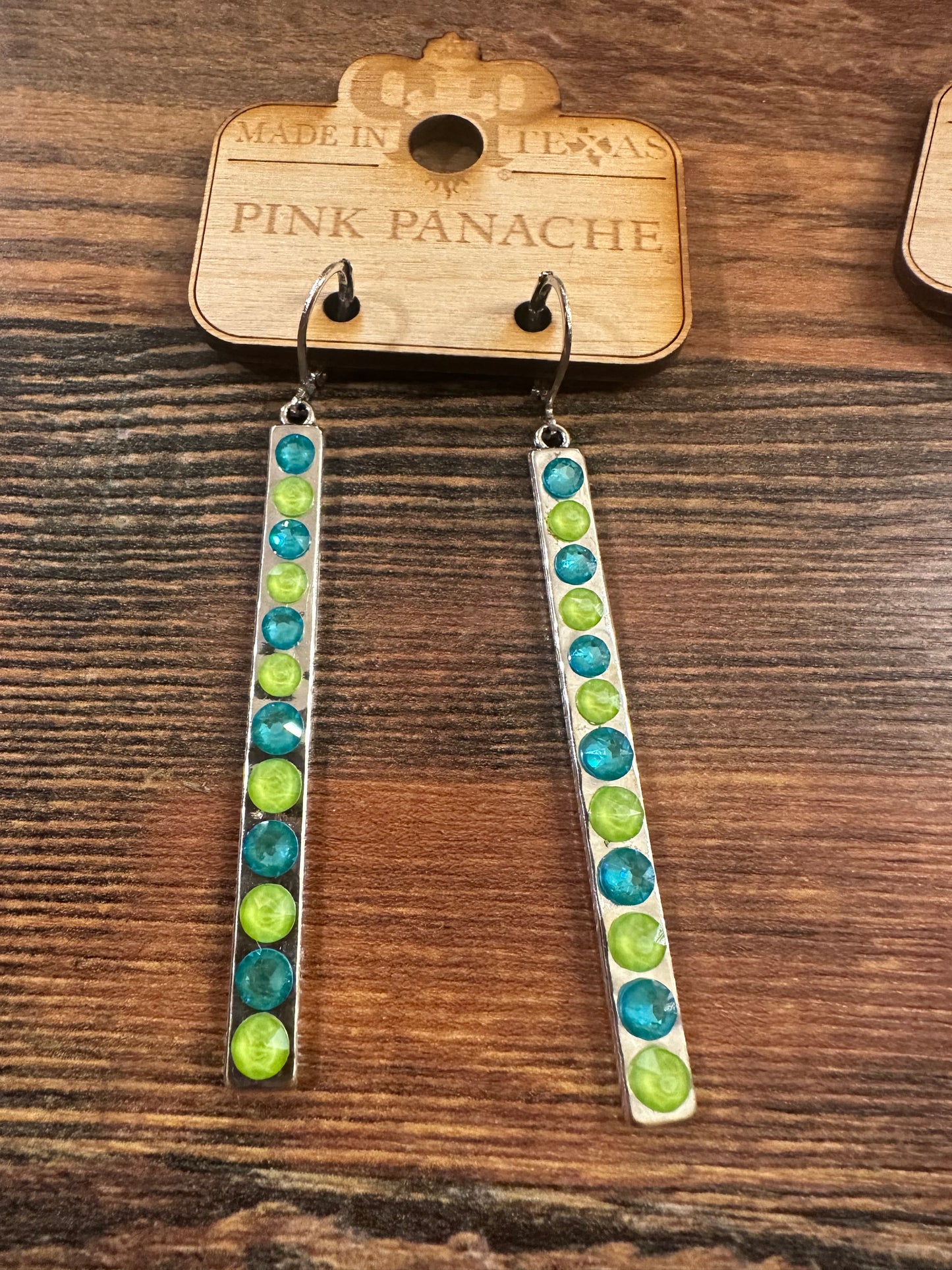 Bar Earring with Austrian Crystals