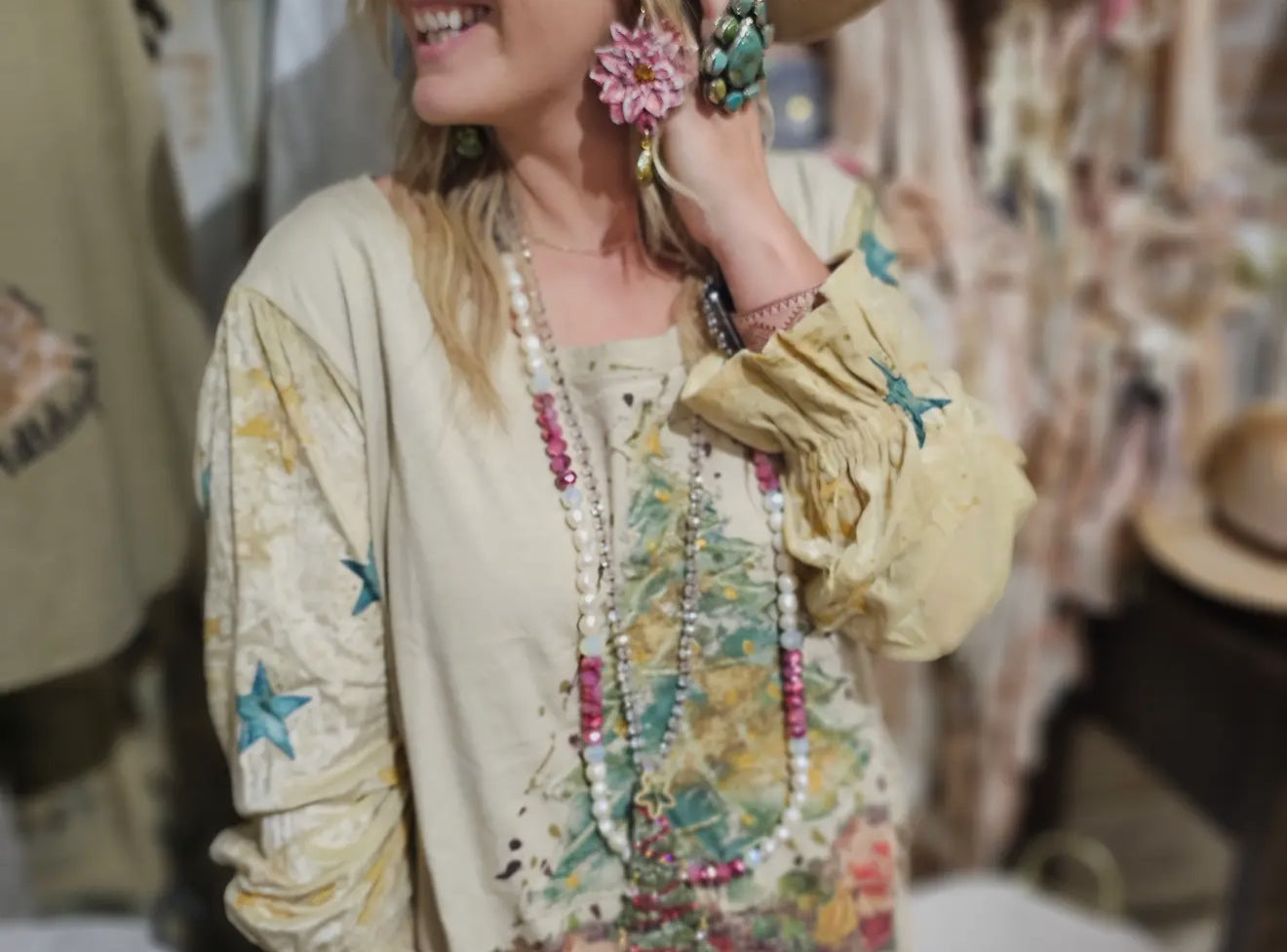 Rosie Pink Christmas Shirt / One Size