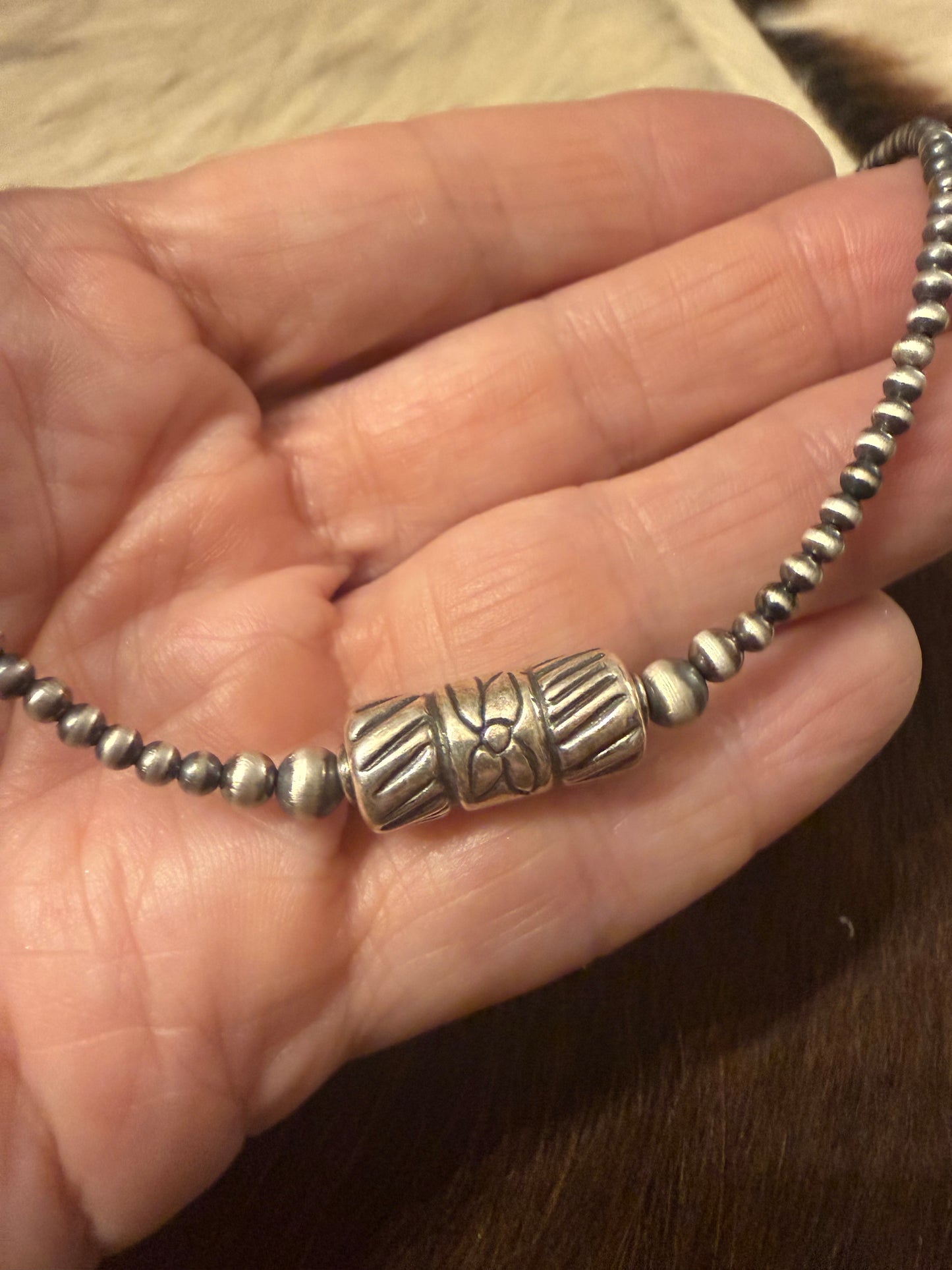 Floral Barrel Necklace
