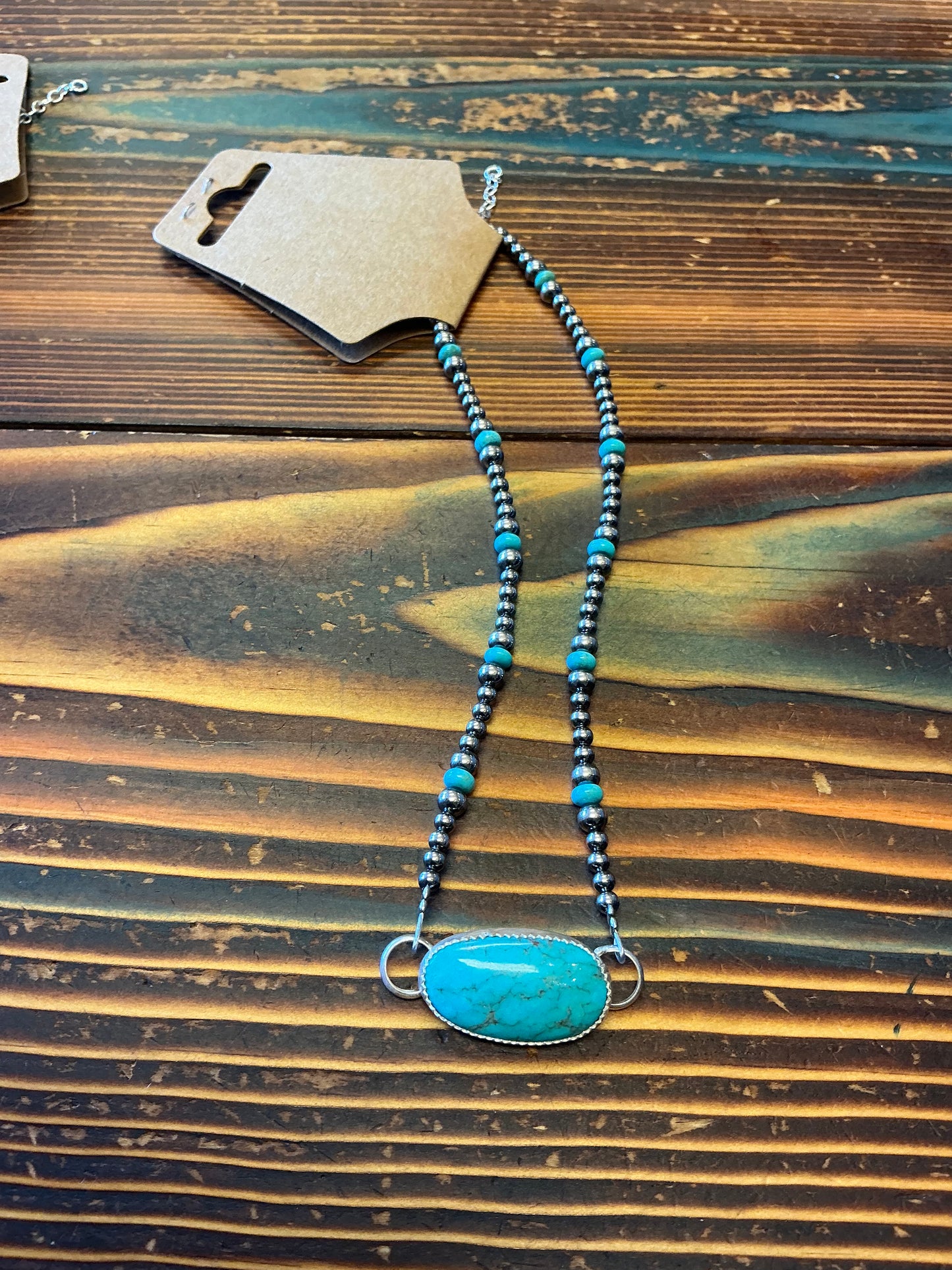 Sterling silver and turquoise choker 13” +  extender #1