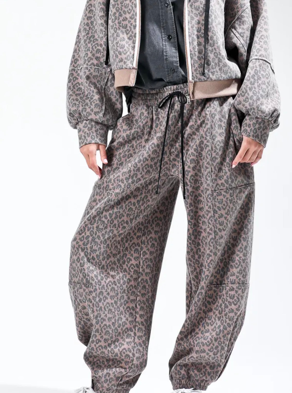 Lola Leopard Printed Sweat Pants