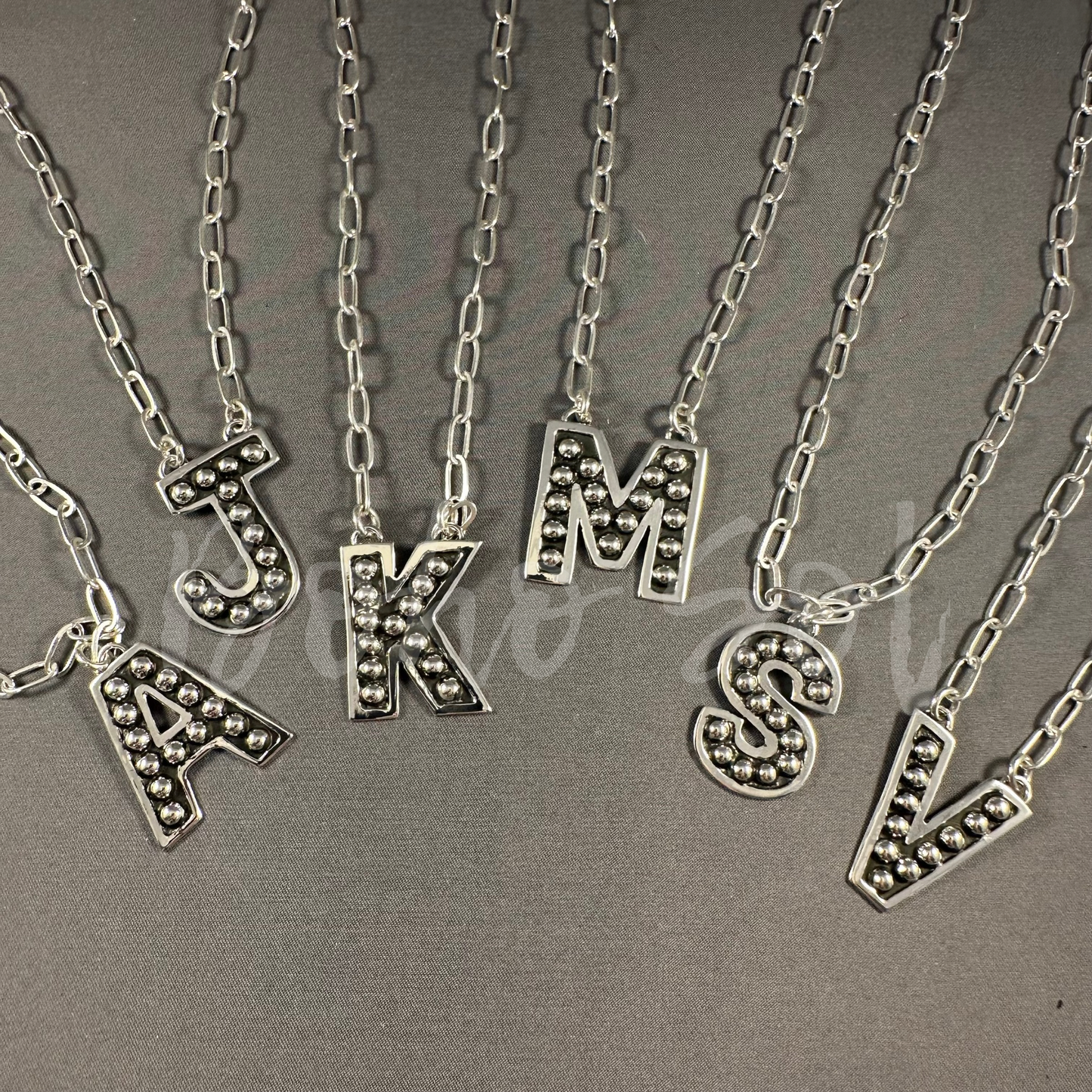 ‼️‼️PREORDER‼️‼️                     Sterling Ball Initial Necklace - 2 Sizes