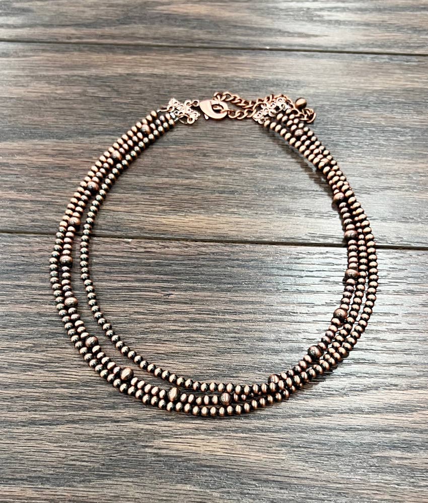 Blanco Handmade Copper Navajo Bead Necklace
