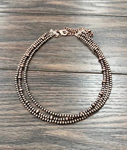 Blanco Handmade Copper Navajo Bead Necklace
