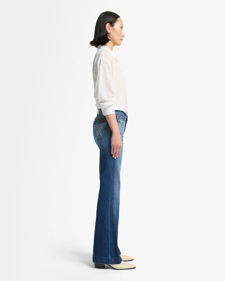 7 For All Mankind Lake Blue Dojo Tailorless Slim Illusion