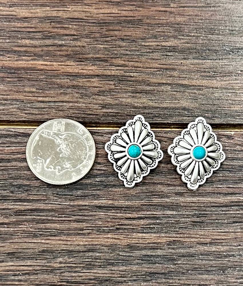 Germantown Brass Stud Earrings
