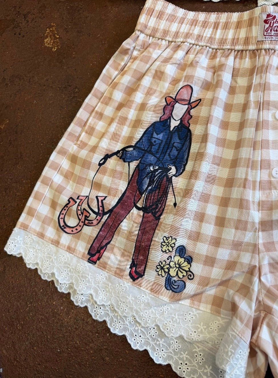 Cowgirl Gingham Short Set
