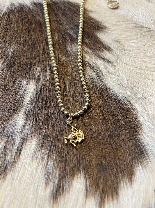 Gold Plated Buckin Necklace