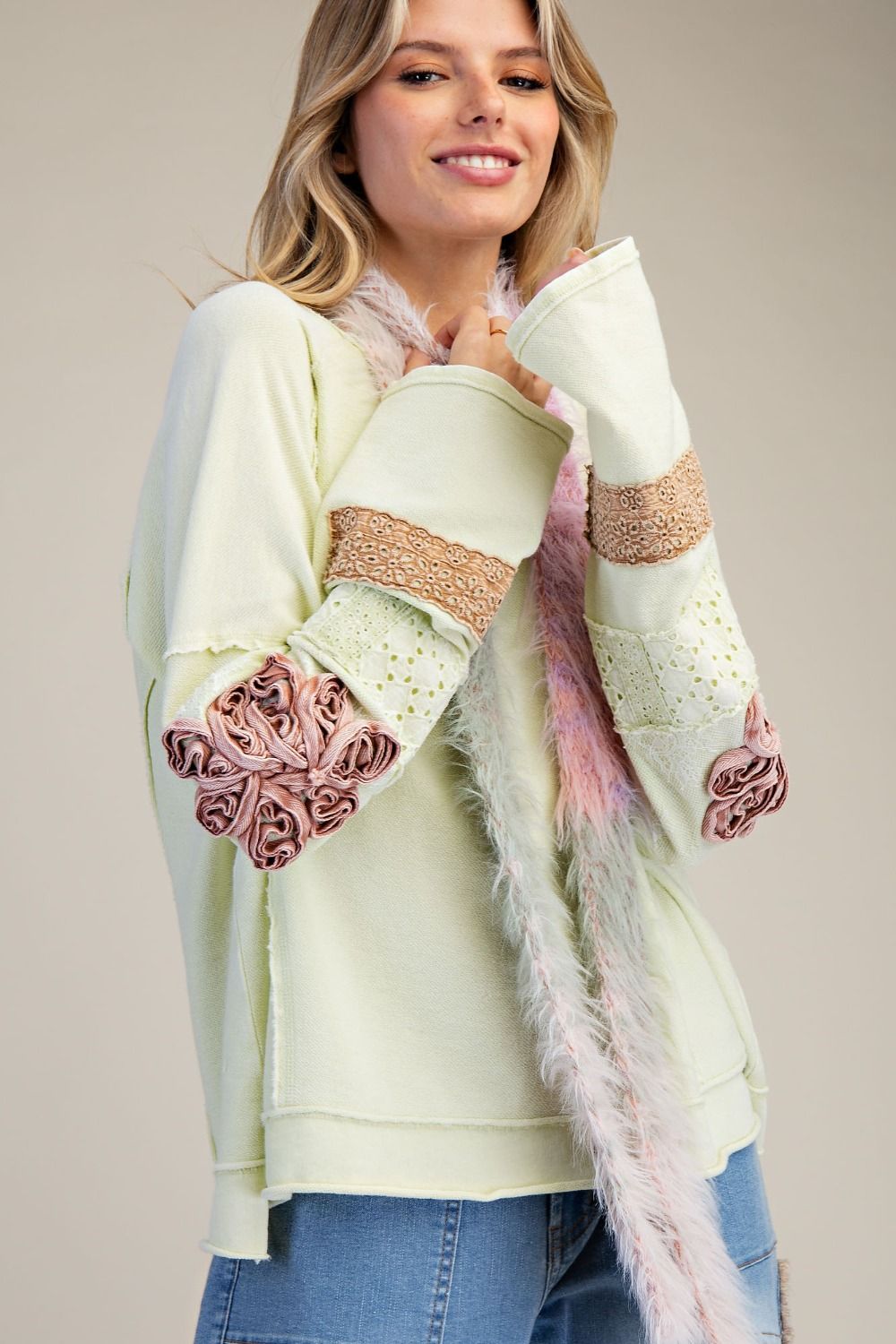 INSIDE OUT WASHED TERRY PULLOVER