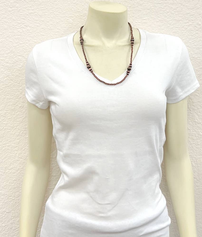 Blossom Handmade Copper Navajo Bead Necklace