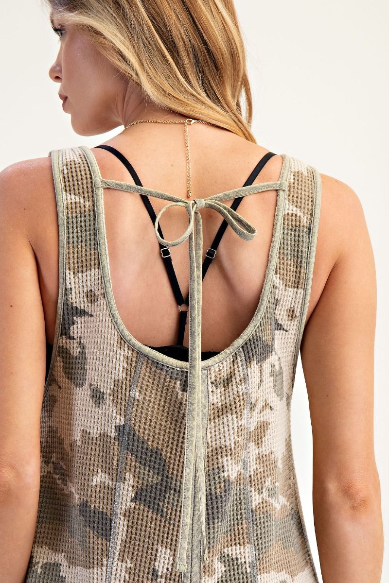 Camo Thermal Washed Jumpsuit