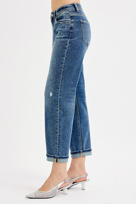 Risen Low Rise Crop Boyfriend Jean