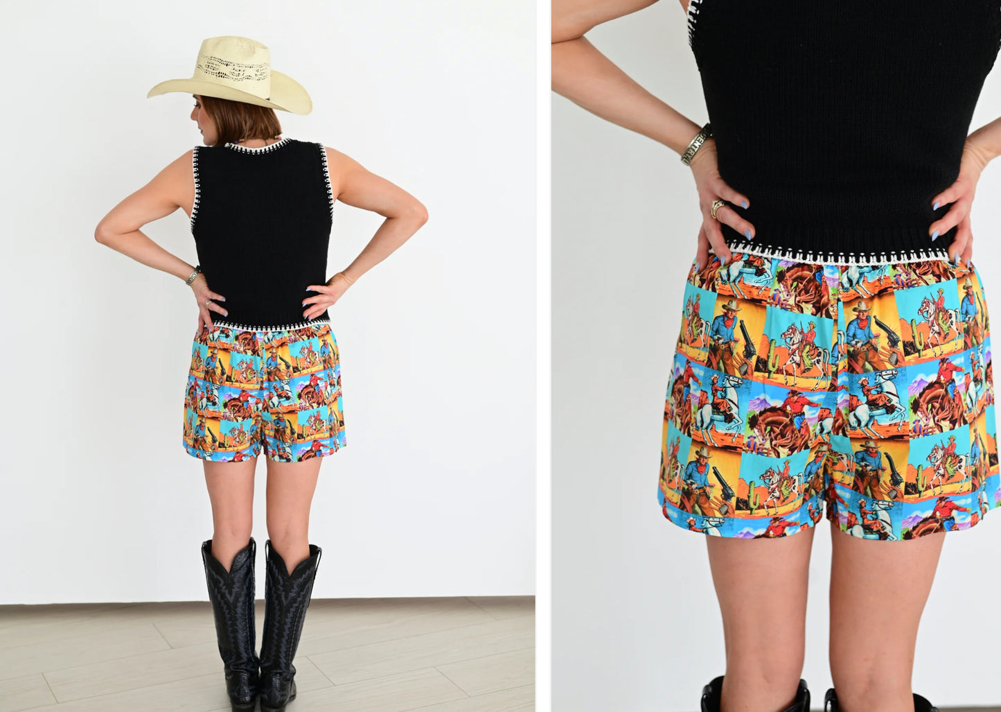 Cowboy Popart Shorties