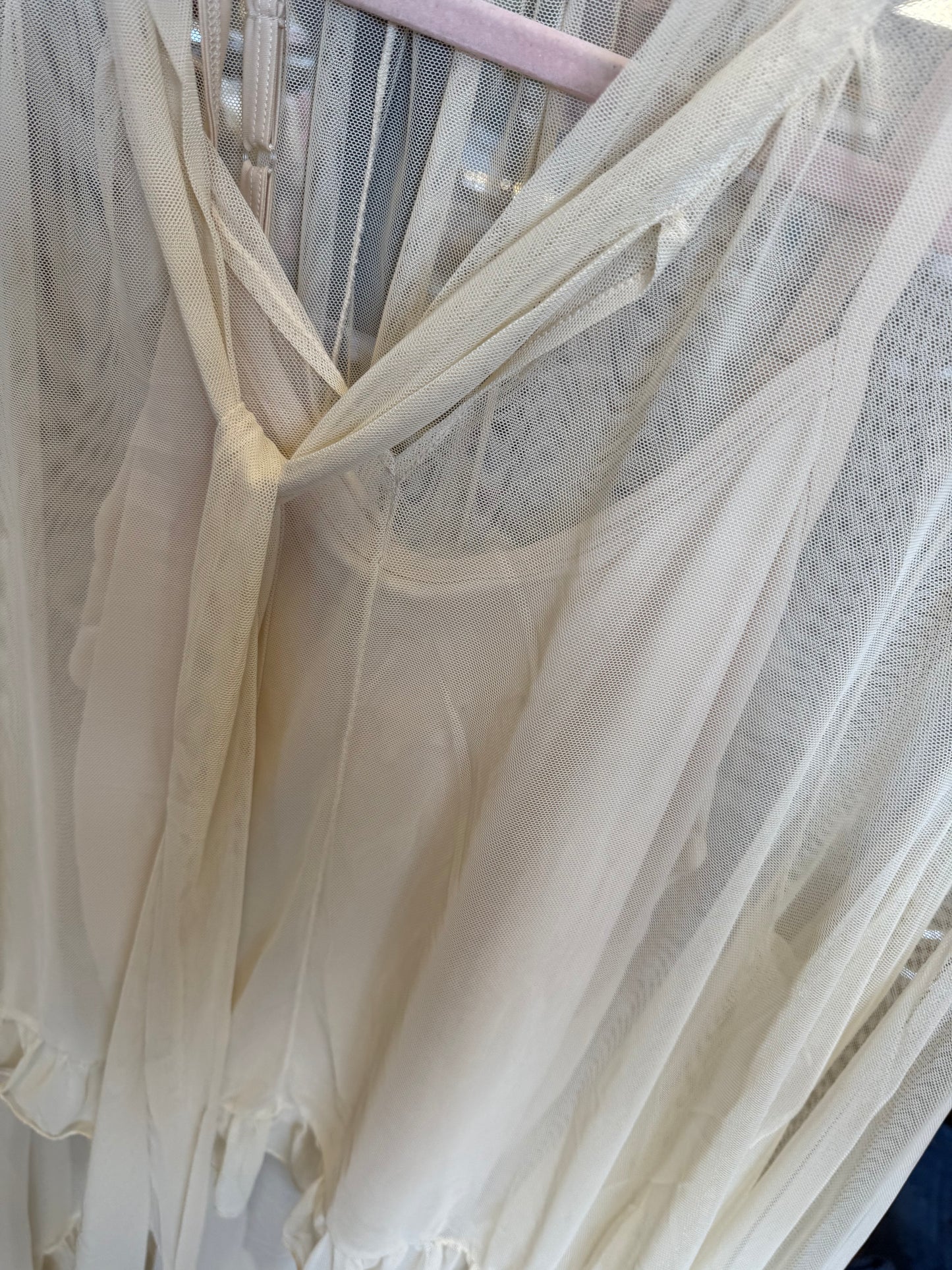 The W.A.Y Mesh Ruffle Blouse