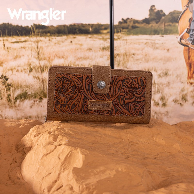 Wrangler’s Western Floral Tooled Wallet