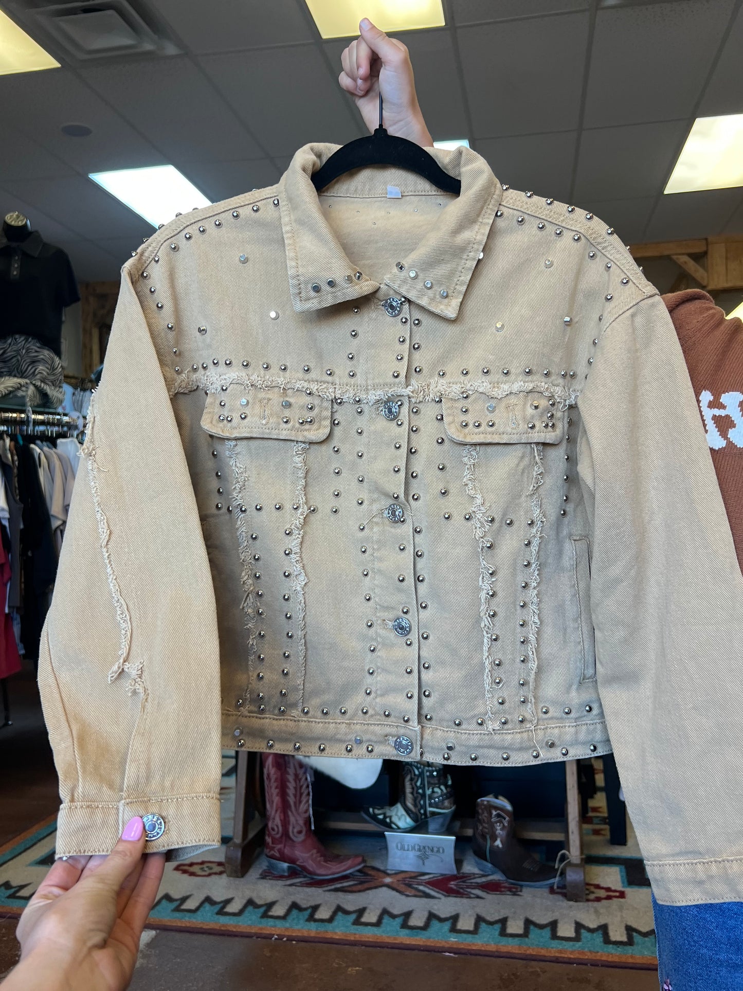 Two Feather Studded Jacket