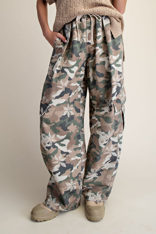 Flower Camo Cargo Pants