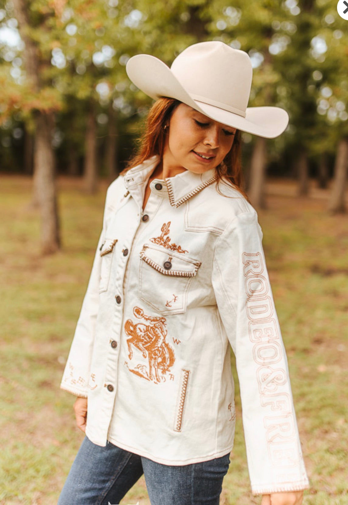 The Rodeo Roundup Embroidered Shacket