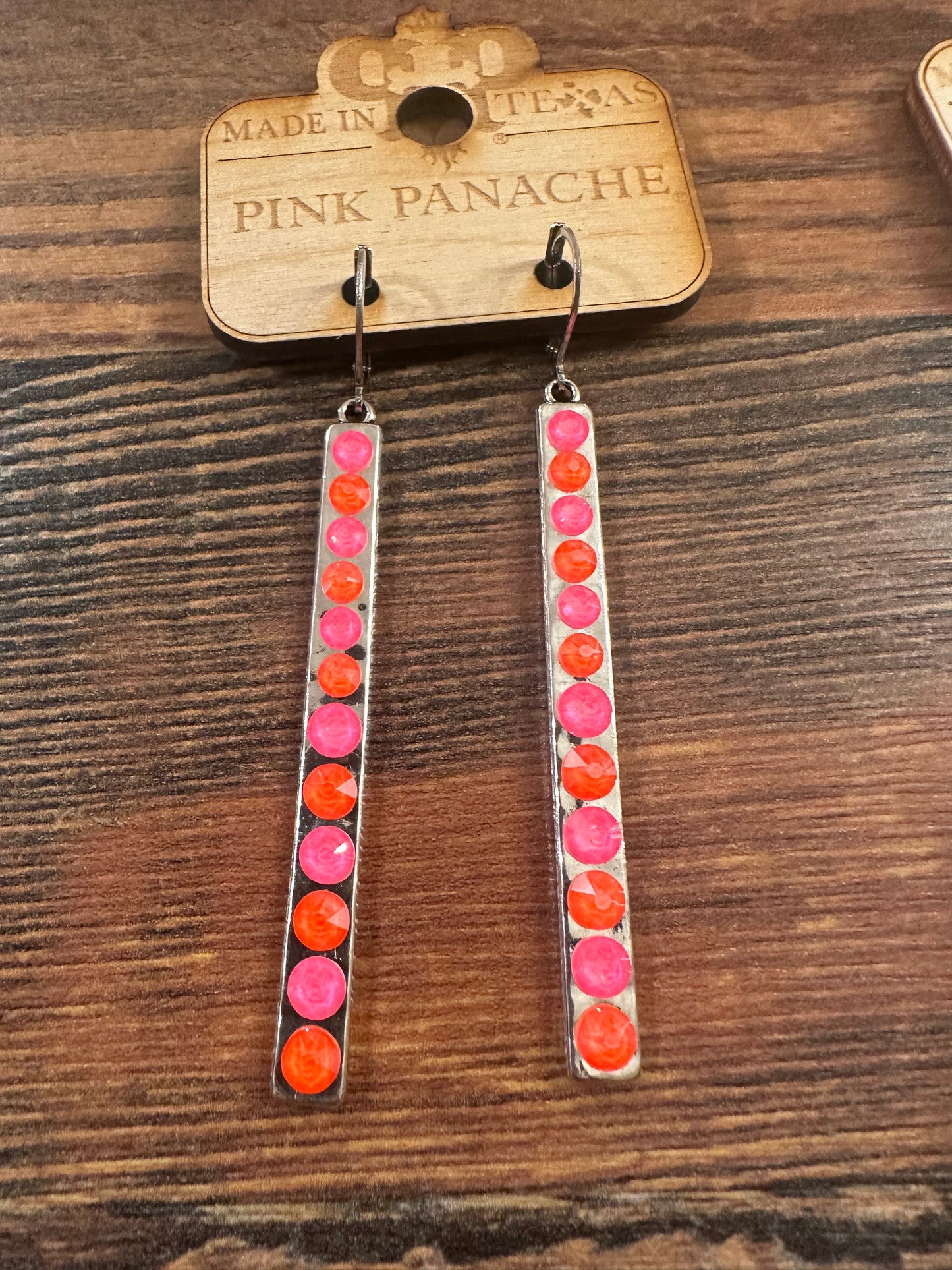 Bar Earring with Austrian Crystals