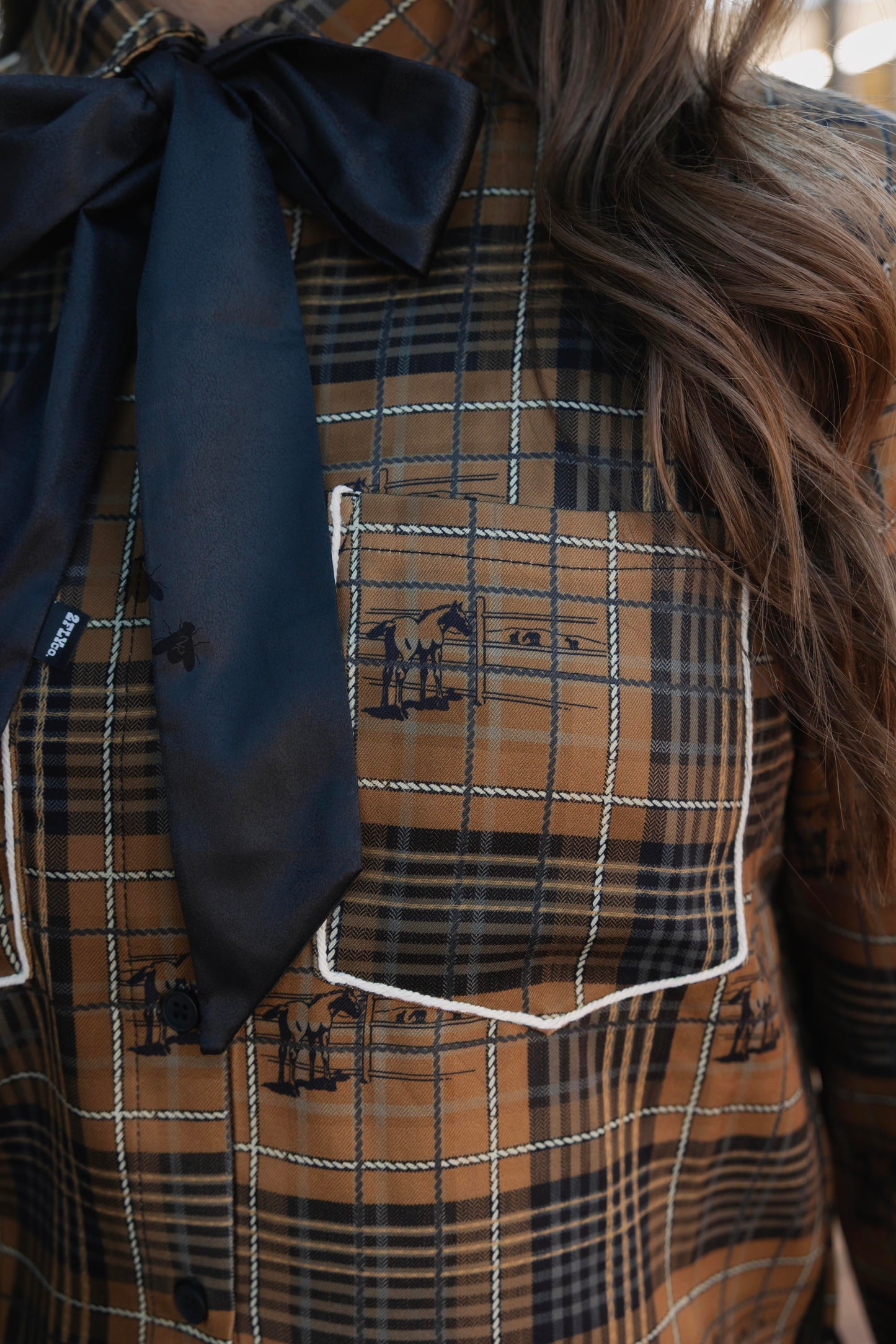 PLAID ROUNDUP TOP/JACKET