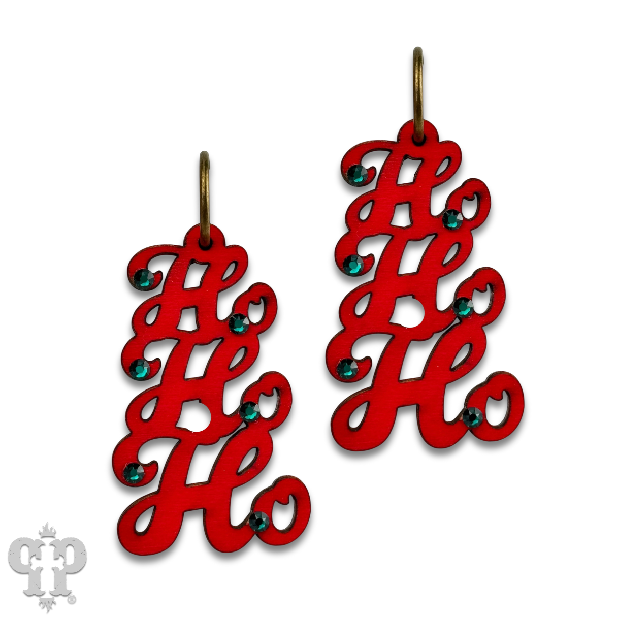 HoHoHo script earring