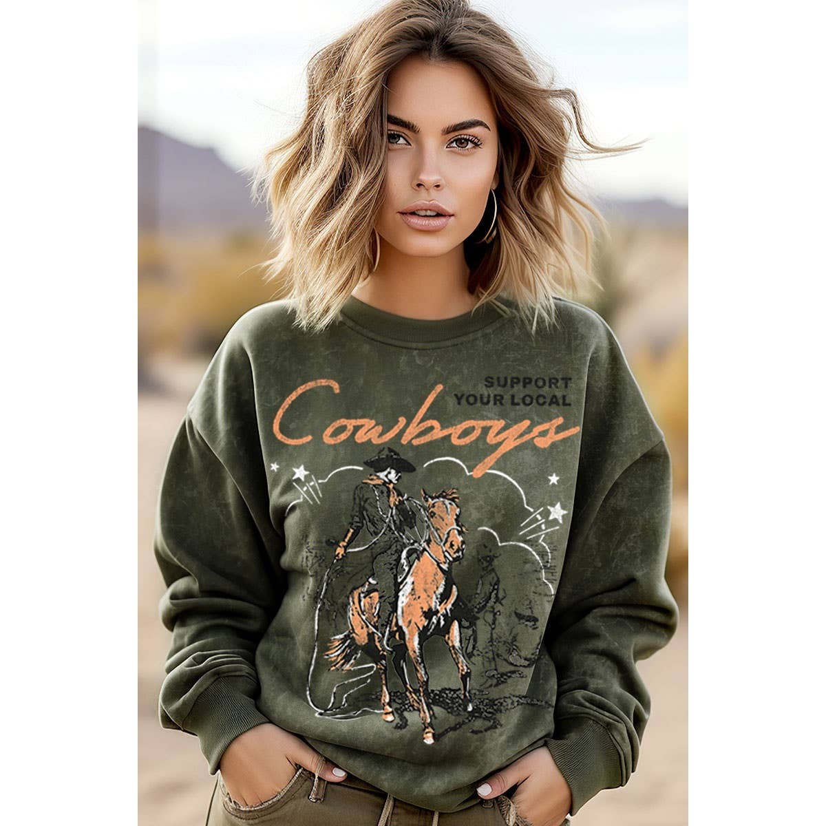 COWBOYS MINERAL GRAPHIC SWEATWHIRTS