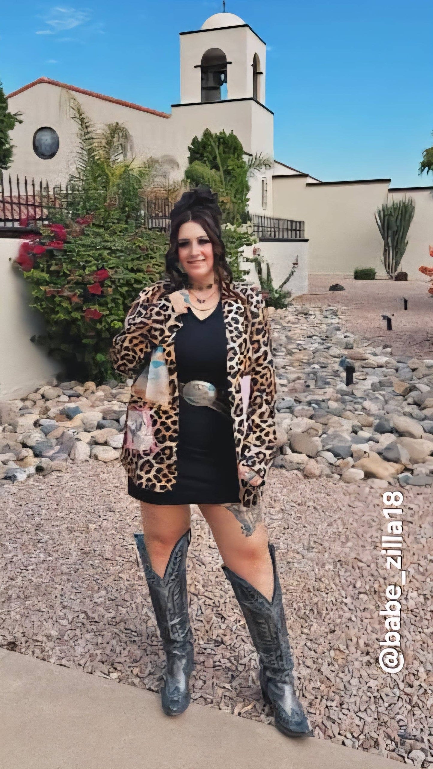 Retro Pop Western Wild West Leopard Blazer