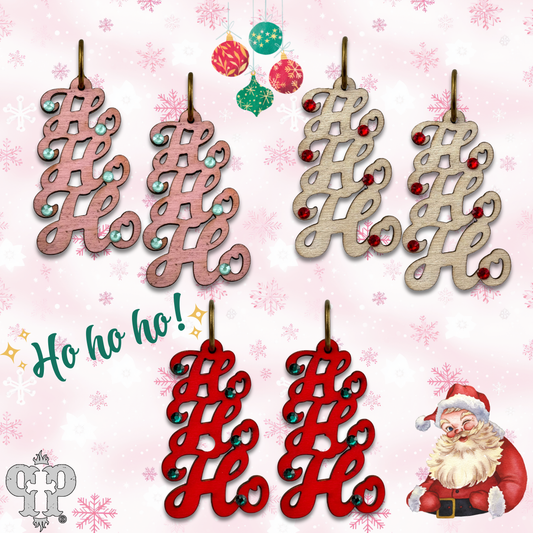 HoHoHo script earring
