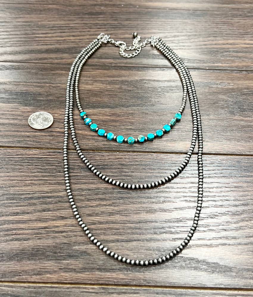 Archer Handmade Navajo Hexa Gemstone Necklace