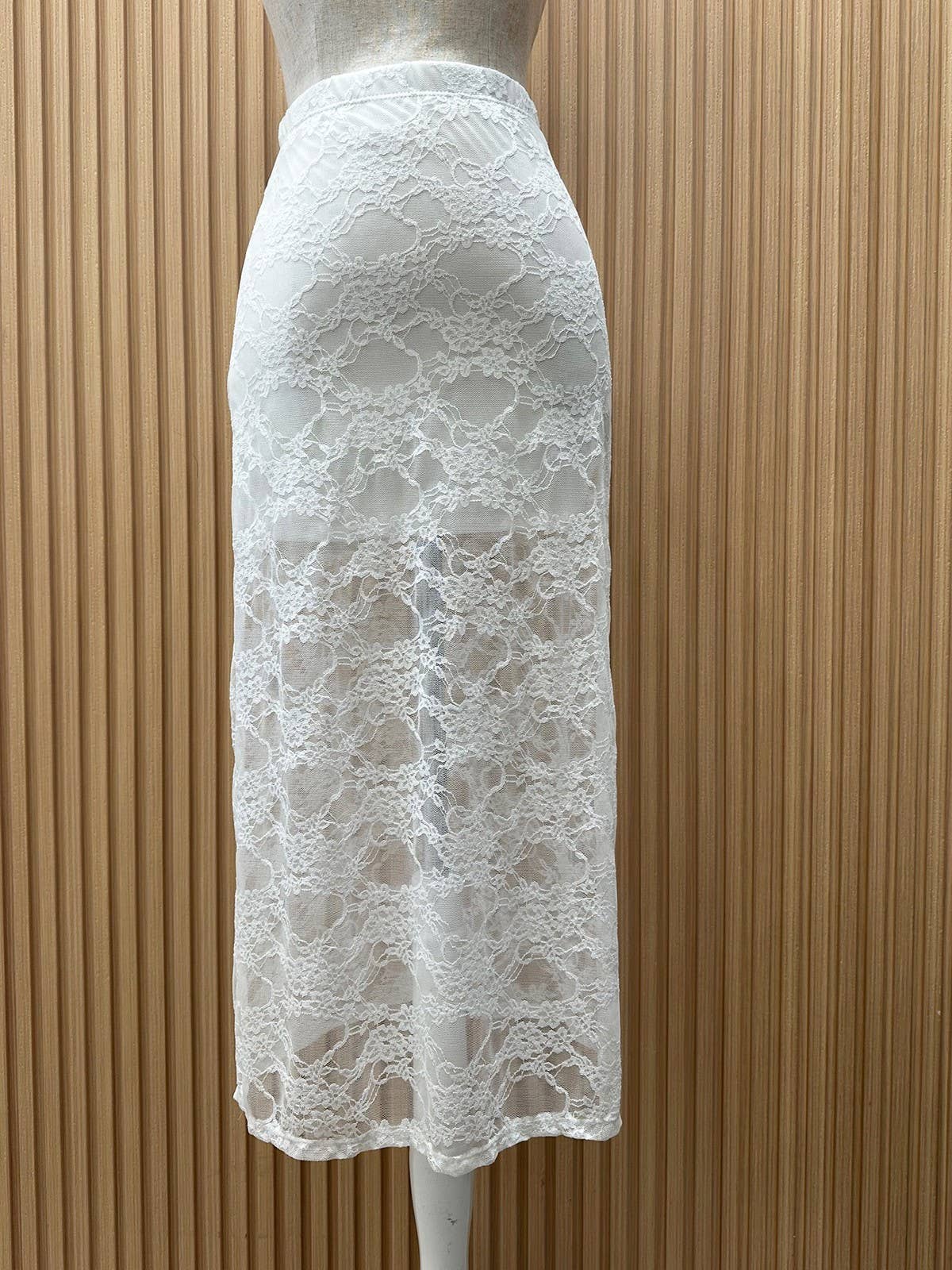 Camila-Camila Floral Lace Elastic Bend Skirt